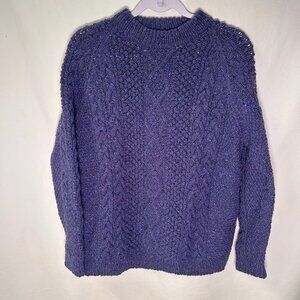 The Tappit Hen Purple Scottish Knit Wool Sweater